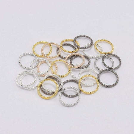 50//100pcs 8-20mm Jump Rings Twisted Open Split Ring Connector For Jewelry Making